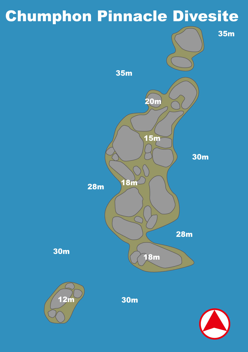 イメージ／タオ島ダイビングポイントマップ／チュンポンピナクル（パソコン用の画像）
