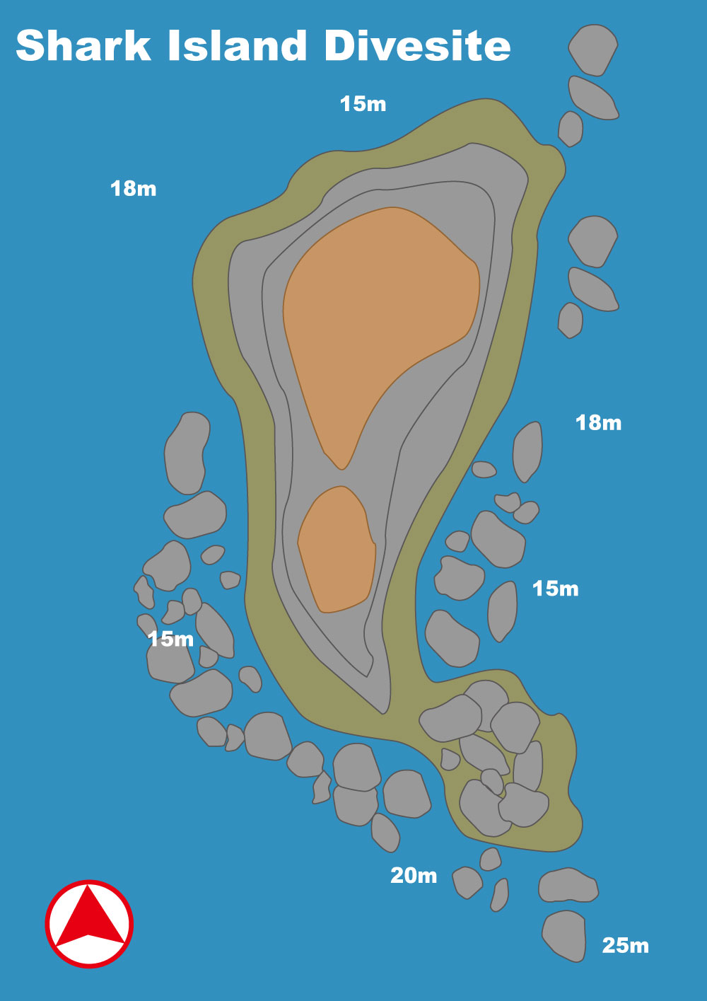イメージ／タオ島ダイビングポイントマップ／シャークアイランド（パソコン用の画像）