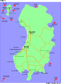 タオ島の地図